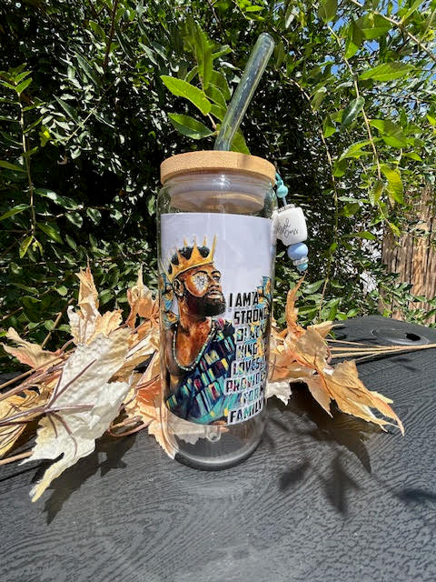 Built on Greatness. 16 oz Glass Can Cup