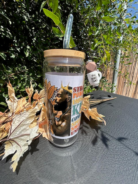 Strength. Legacy. Greatness. 20 oz Glass Can Cup
