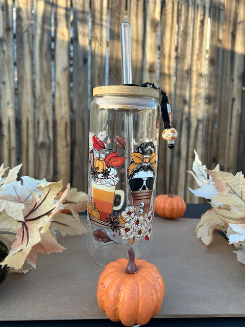 Here For The Boos & Brews 20 oz Glass Can Cup