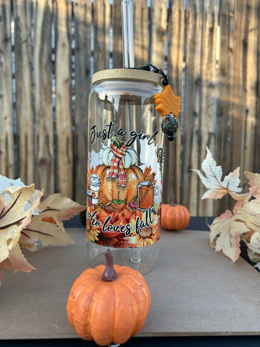 Leaves, Lattes & A Little Magic 20 oz Glass Can Cup