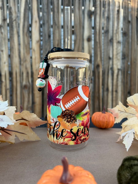 Sundays Are For Sips & Kickoffs 16 oz Glass Can Cup