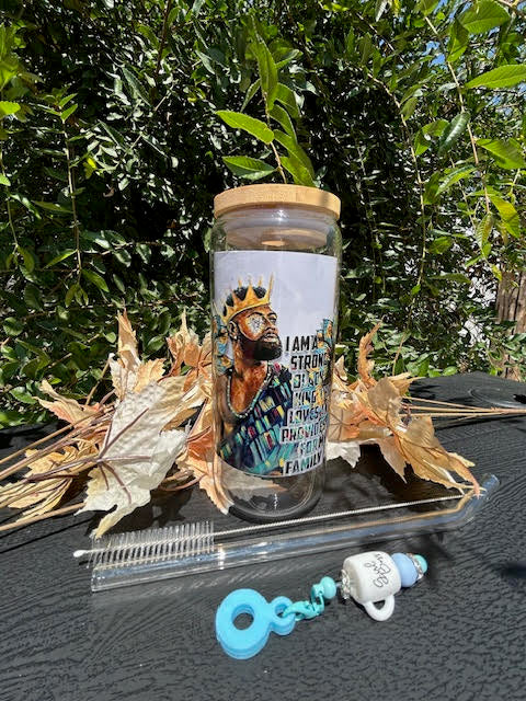 Built on Greatness. 16 oz Glass Can Cup