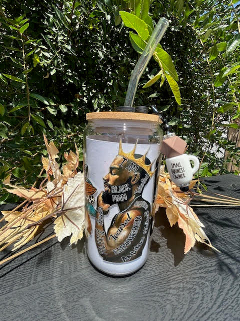 King Energy Only 16 oz Glass Can Cup