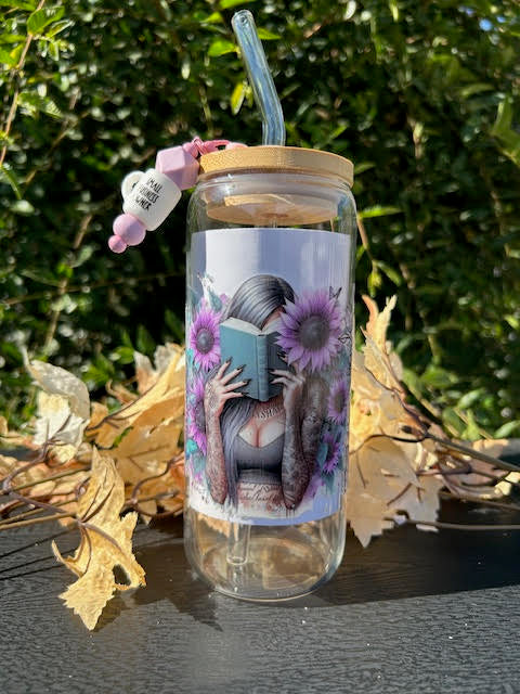 Wild, Free & Blooming 20oz Glass Can Cup