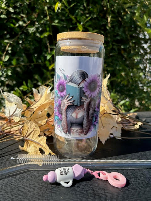 Wild, Free & Blooming 20oz Glass Can Cup