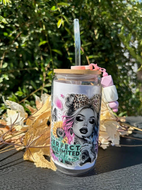 Wildflower Soul 16 oz Glass Can Cup