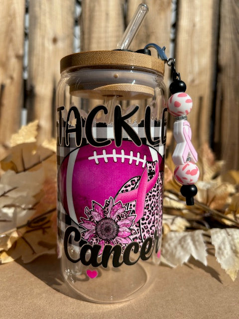 Faith Over Fear 16 oz Glass Can Cup