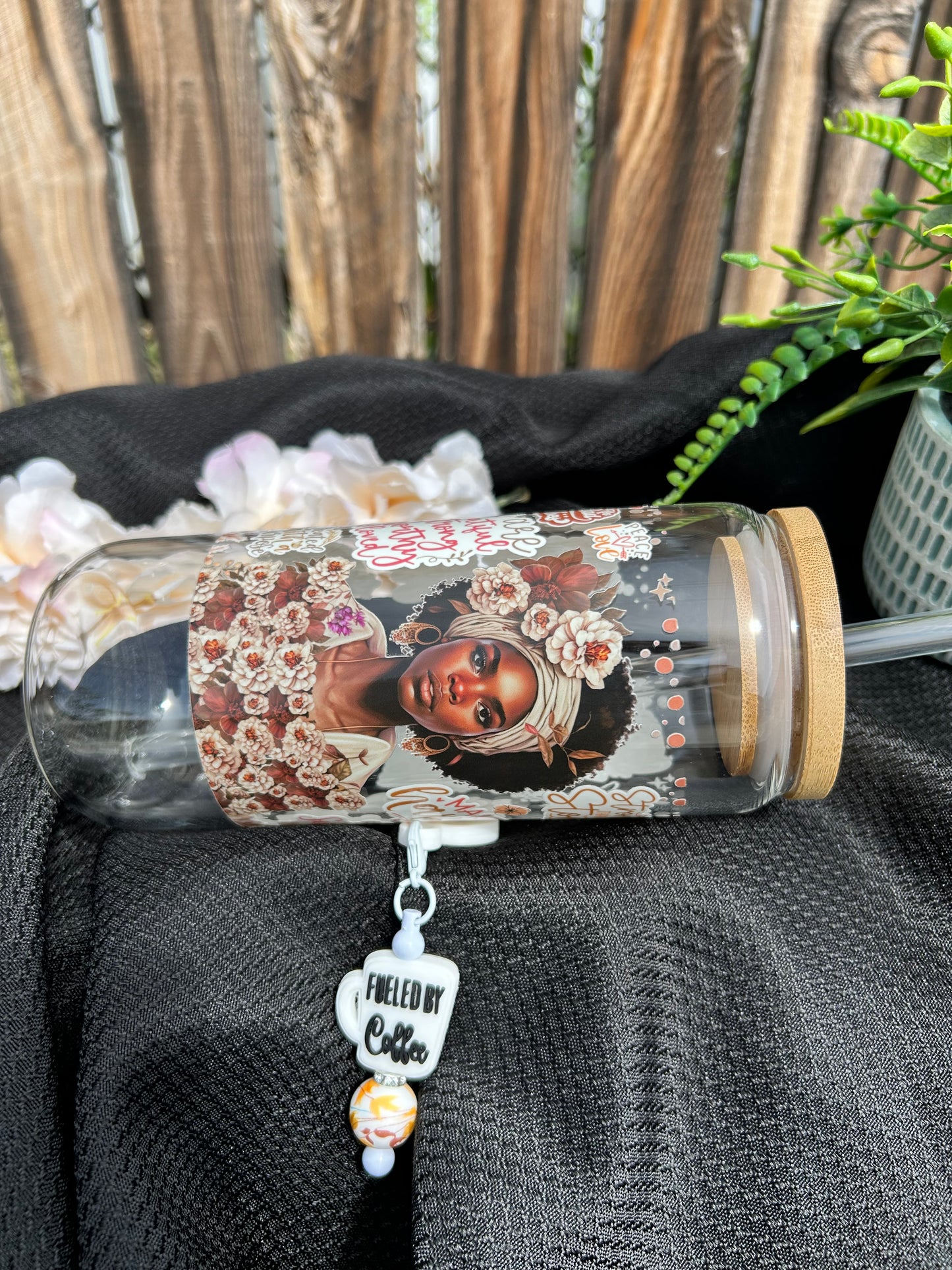 Stronger Than the Storm – Inspirational 20 oz Glass Can Cup