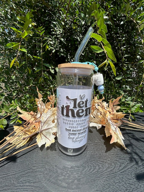 Enternal Bloom 20oz Glass Can Cup