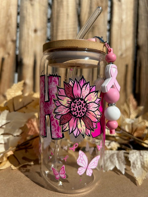 Hope Is Always In Style 16 oz Glass Can Cup