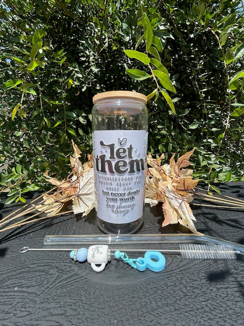 Enternal Bloom 20oz Glass Can Cup
