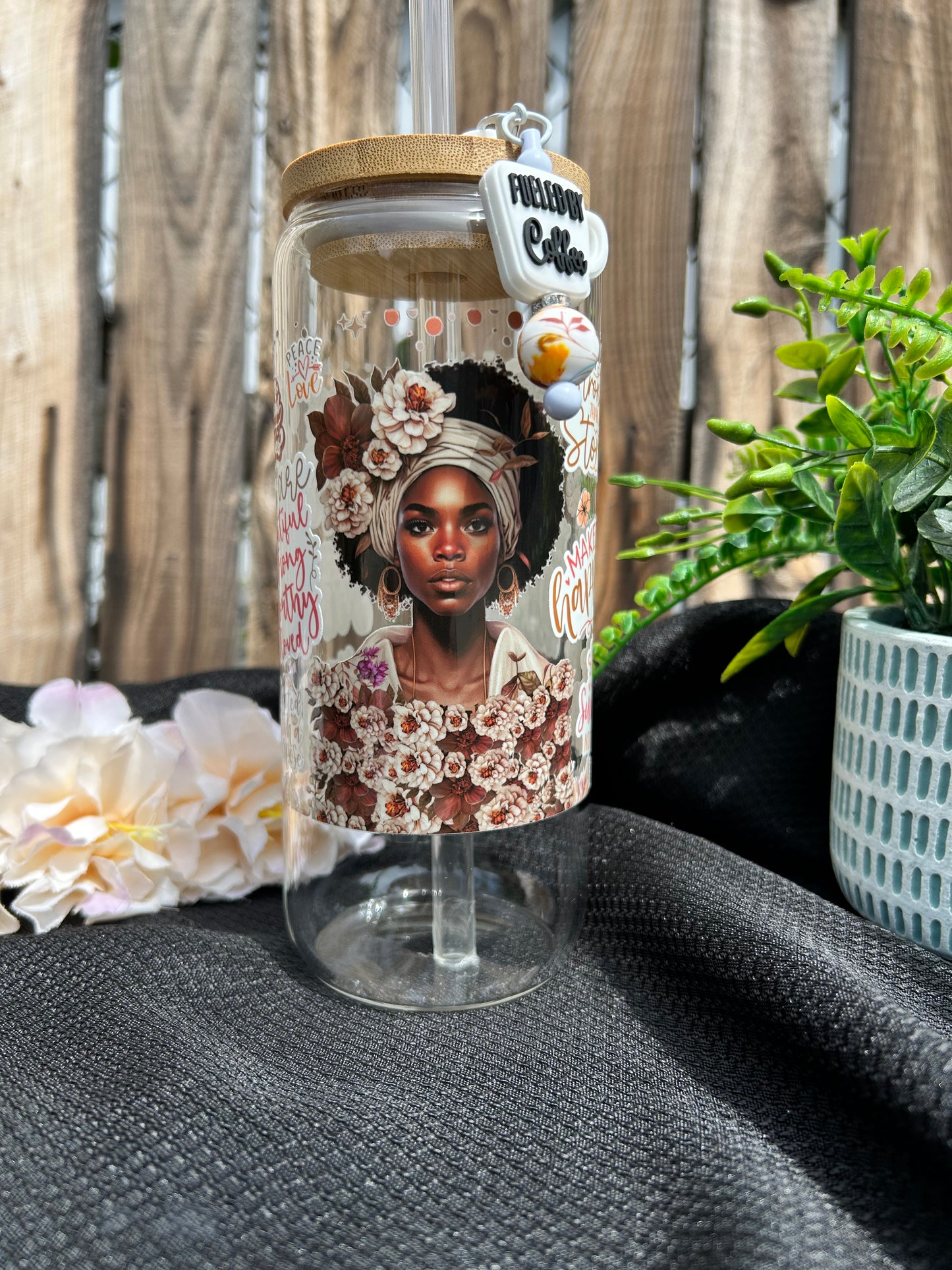 Stronger Than the Storm – Inspirational 20 oz Glass Can Cup